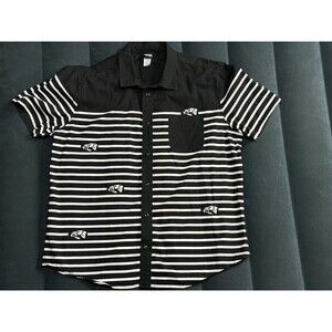 Star Wars Millennium Falcon Stripped Button Up Shirt Size XL BK2197